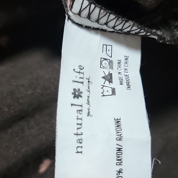 ​Natural Life Jamie Jumpsuit XS Brown Pink Floral Wide Leg Boho Ruffle Coastal - Picture 8 of 8